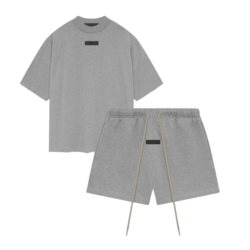 Fear of God Essentials Dark Heather Oatmeal Summer Set