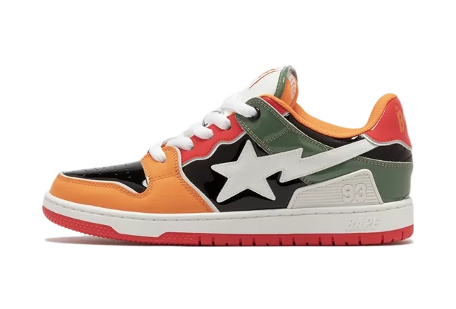A Bathing Ape Sk8 Sta #2 M1 Green Orange